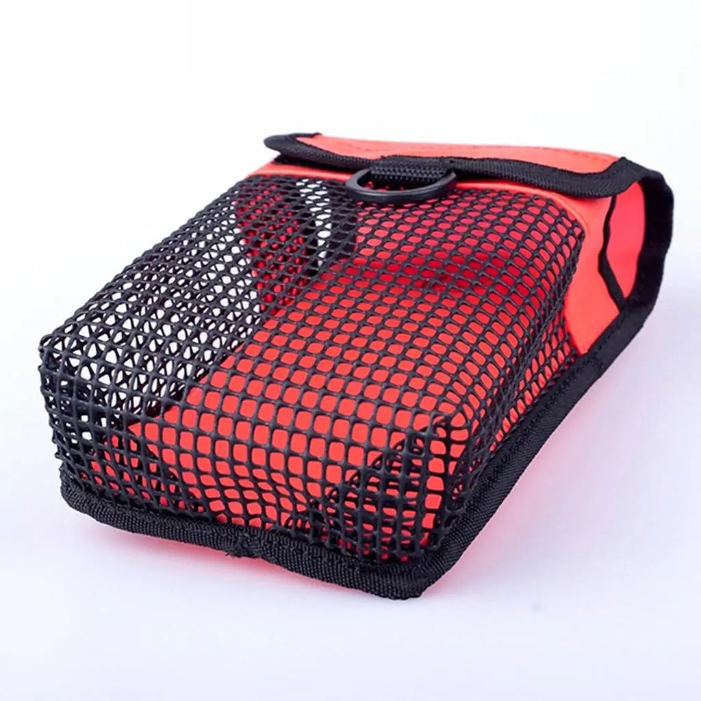 Safety Mesh Marker Pouch Lightweight Portable Net Diving Bag with Loop Tape for Scuba Diving Snorkel Gear Organization
