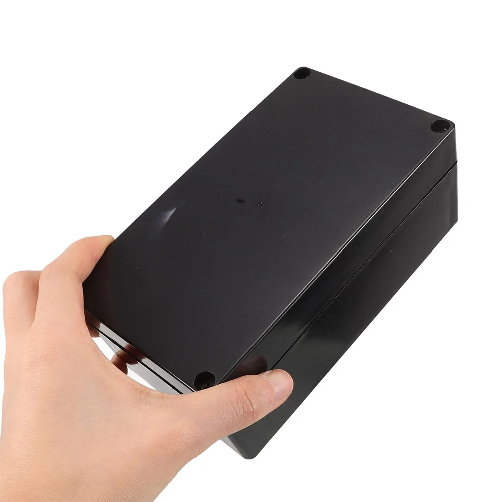 

2Pcs Waterproof Plastic Black Monitoring Junction Box for Indoor Outdoor Weatherproof Connection Enclosure