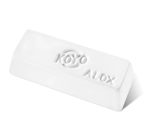 KOYO ALOX-5 White Buffing Bar 320g Japanese Polishing Compound Mirror Finish for Platinum Titanium Non-Ferrous Metals