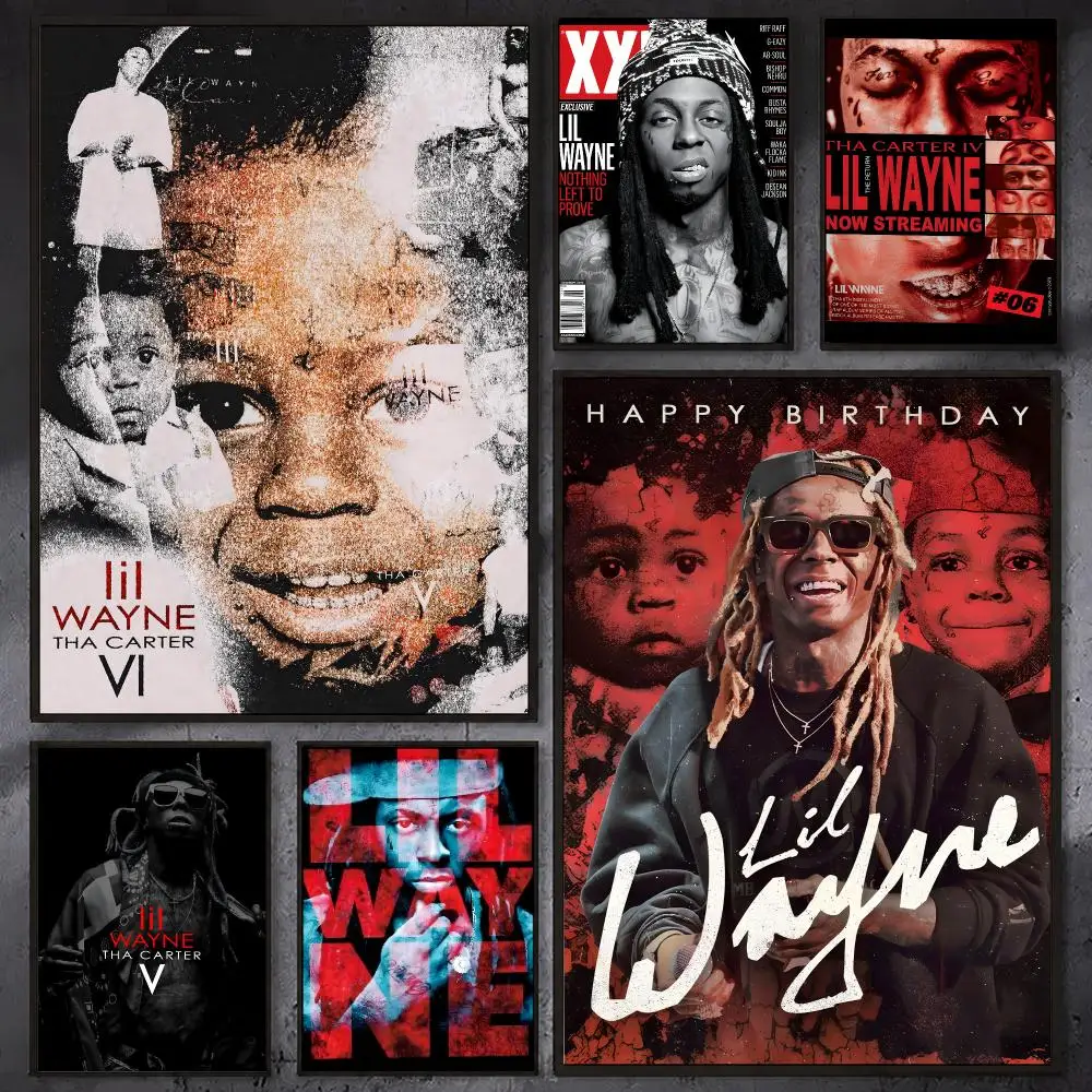Rapper L-Lil Wayne Poster HD Quality Wall Art Retro Posters For Home Room Wall Decor Kawaii Room Decor
