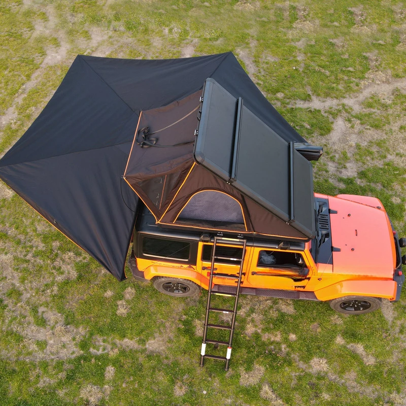 Hot Selling OEM Factory New Aluminum Alloy Triangular Outdoor Automatic Tent Camping Car Roof Triangu High Quality