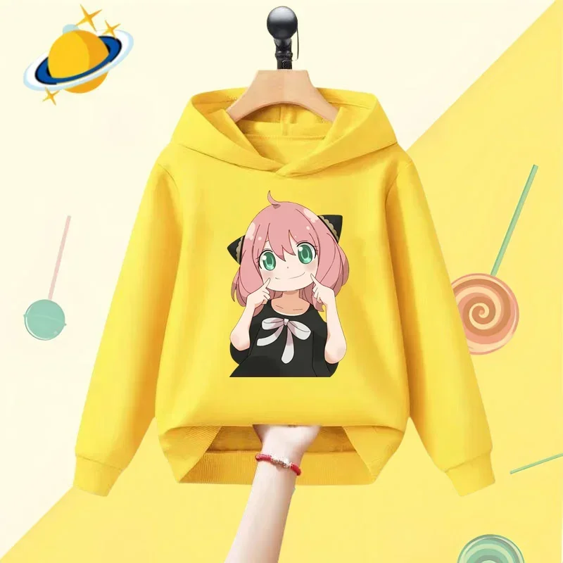 Spy X Family Anime Kids Hoodie Boys Girls Street wear sports long sleeved casual hoodie baby clothing Kawaii