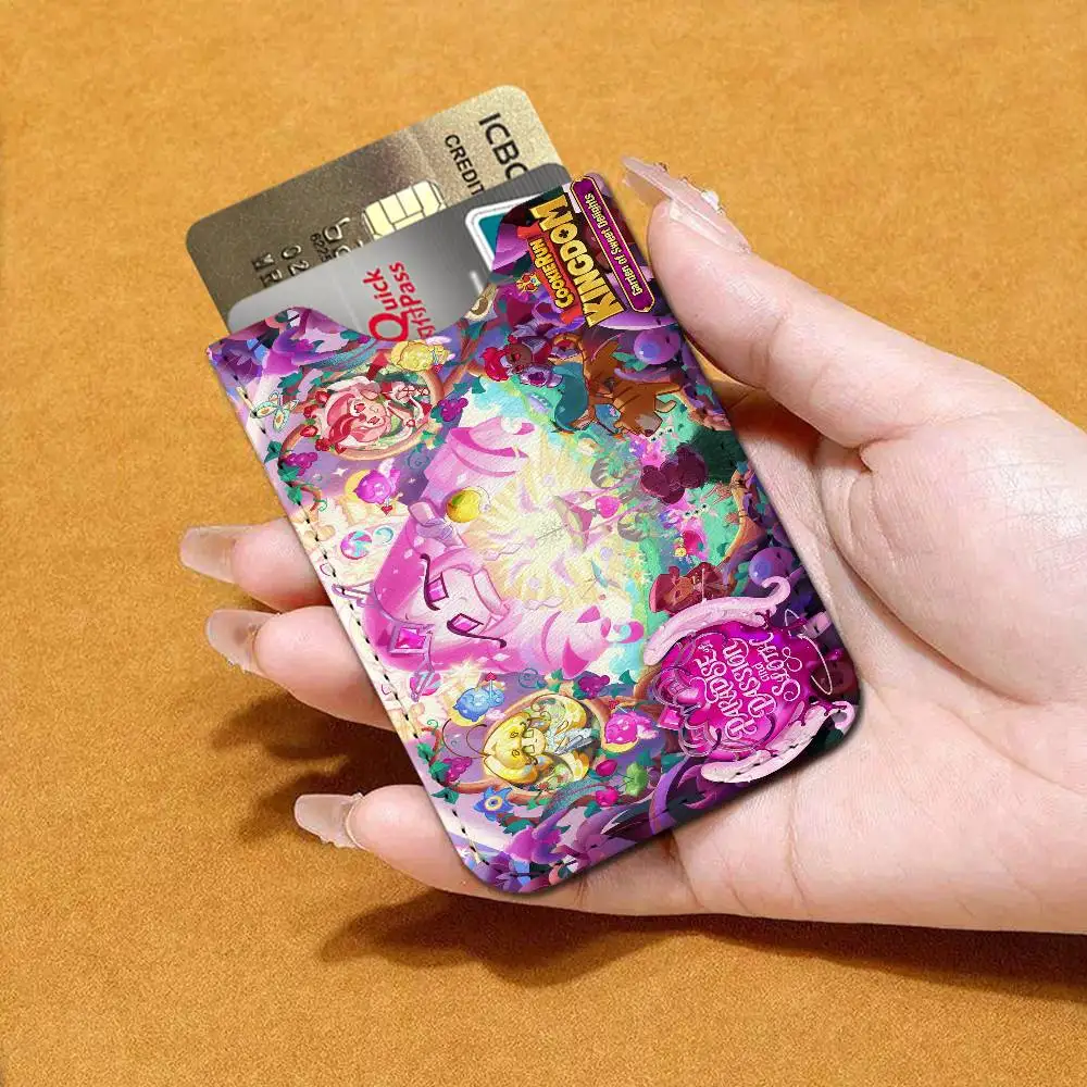 Game C-Cookie run K-ingdom Universal PU Leather Slim Card Wallet, ID Credit Card Organizer, Compact Portable Holder for Outdoor