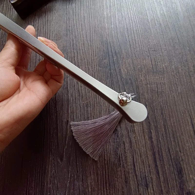 Stainless Steel Self Defense Fan 9.5 Inch Metal Kung Fu Tai Chi Exercise Training Fitness Equipment for Meny