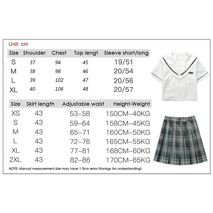 Uniforme JK Formal para estudiantes, faldas a cuadros de cintura alta, vestido plisado de verano, [letra del bosque]