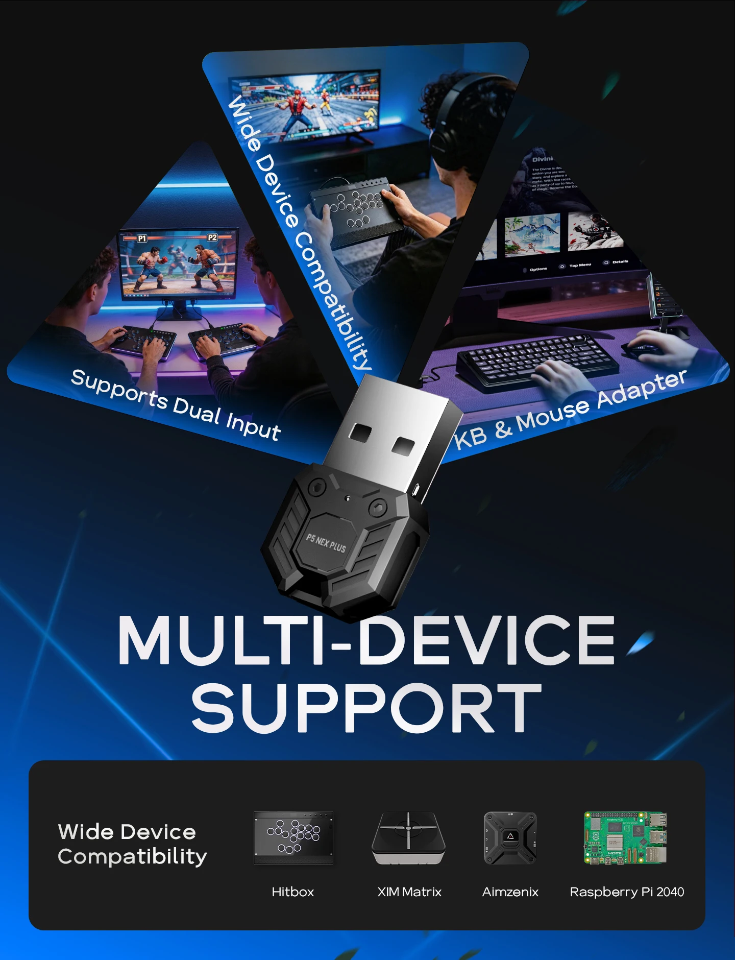 AIMZENIX P5 NEX Plus PS5 Controller Converter 1000Hz