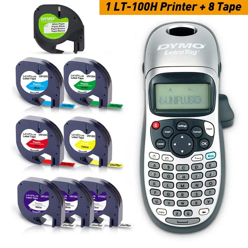 New! LT100H Label Maker Labeling Machine Portable Printer Letratag LT-100H Label Printer Typewriter 91201 12267 91203 91204