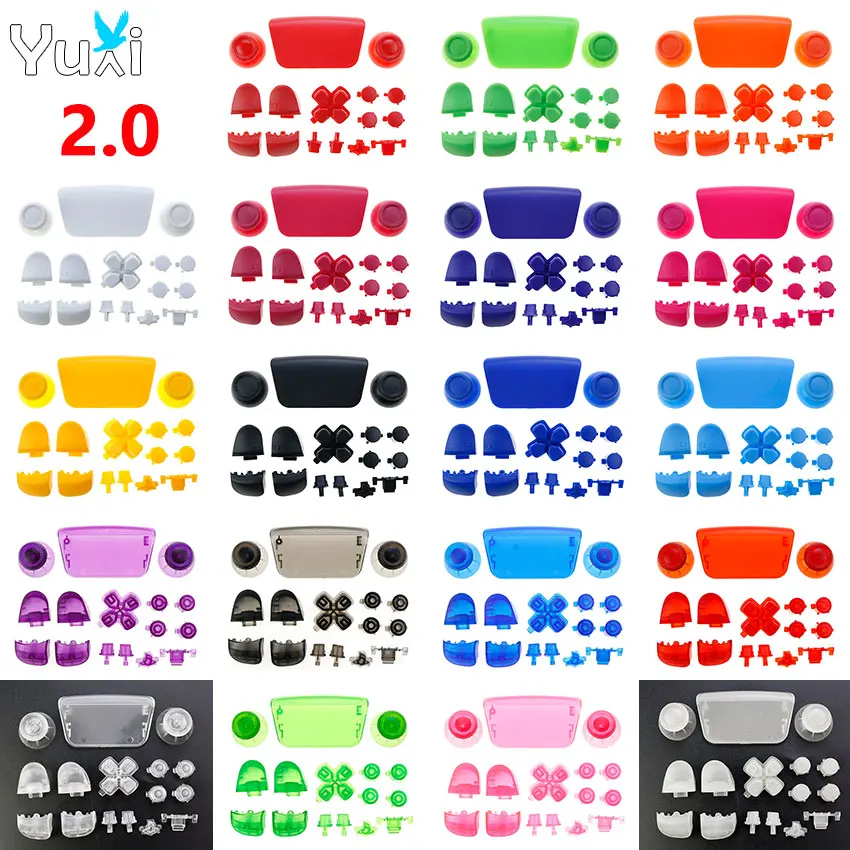 

YuXi For PS5 2.0 BDM-020 Controller Gamepad L1 R1 L2 R2 Button D-pad Share Buttons Kit Touchpad Joystick Cap