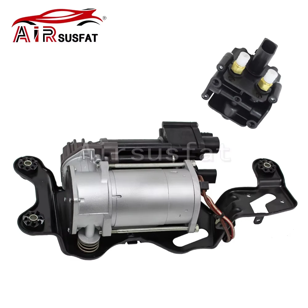 

Совершенно новый насос воздушного компрессора с кронштейном + блок электромагнитных клапанов для BMW X5 F15 F85 X6 F16 F86 37206875177 37206850555