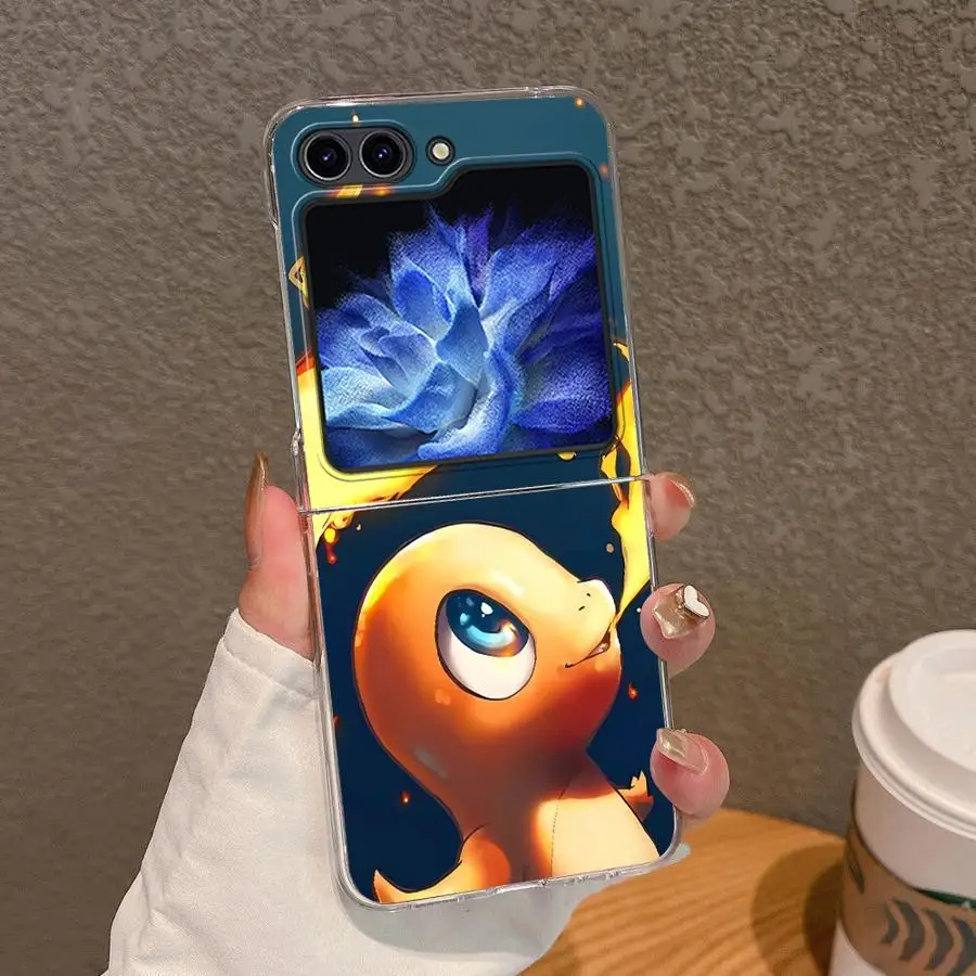 Чехол с японскими покемонами для Samsung Galaxy ZFlip7 ZFlip5 ZFlip6 Z Flip 7 6 5 4 3 ZFlip4 ZFlip3, жесткий чехол для телефона