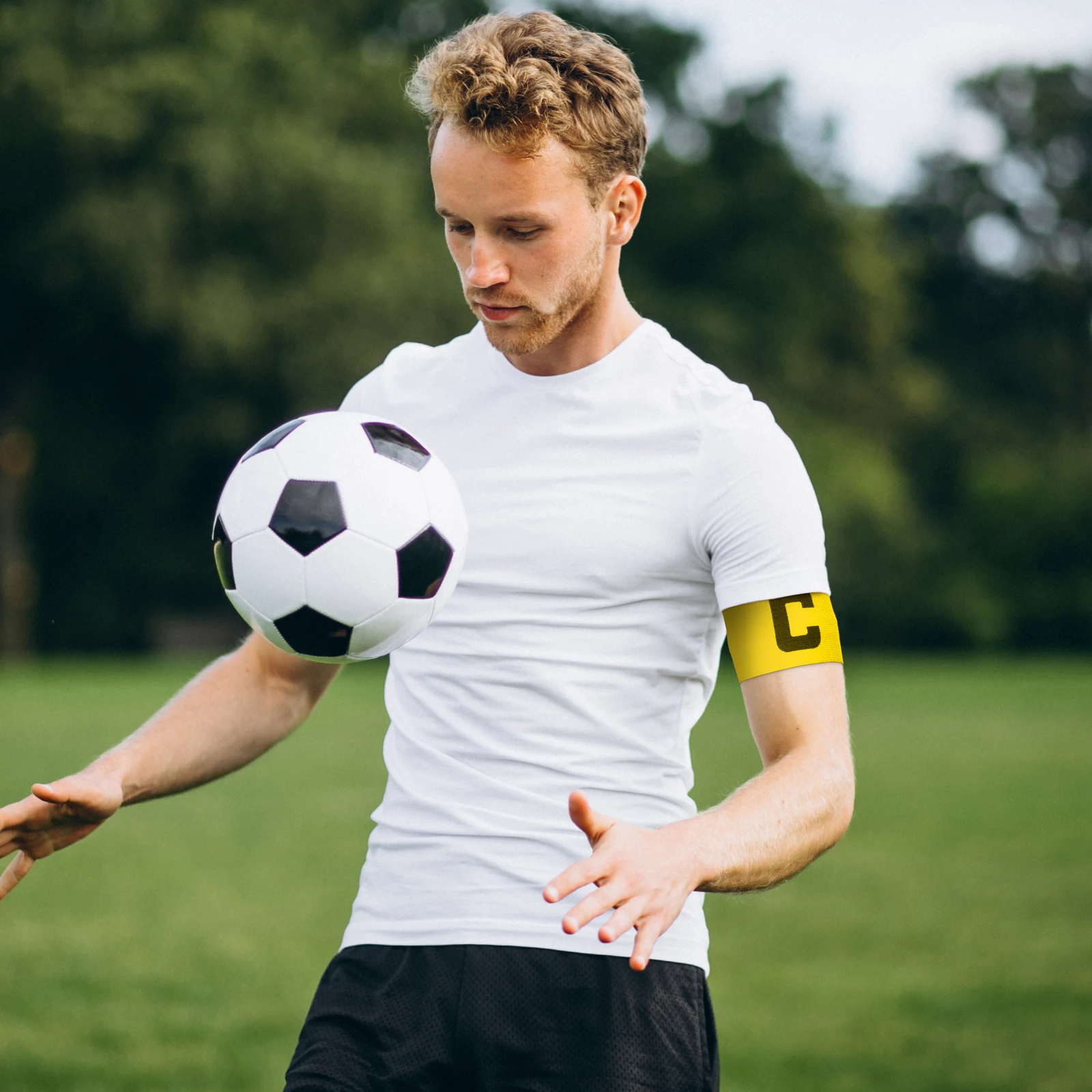 3 Pcs Junior Captain Armband Football Black Armbands Girl Captains Soccer Yellow Wristband