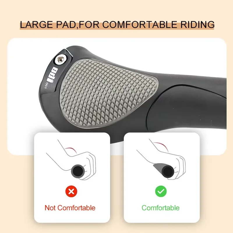 ODI Ergonomics Bicycle Grips Short Bike Handlebar Grips Lock on Mountain Bike Grip Shock Absorption Bicycle Handles MTB Cuffs