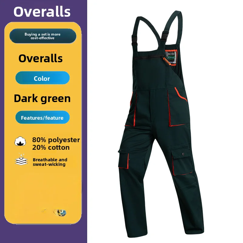 

Multi-pocket men's work clothes, auto repair clothes, labor protection clothes, overalls, multi-color overalls work pants