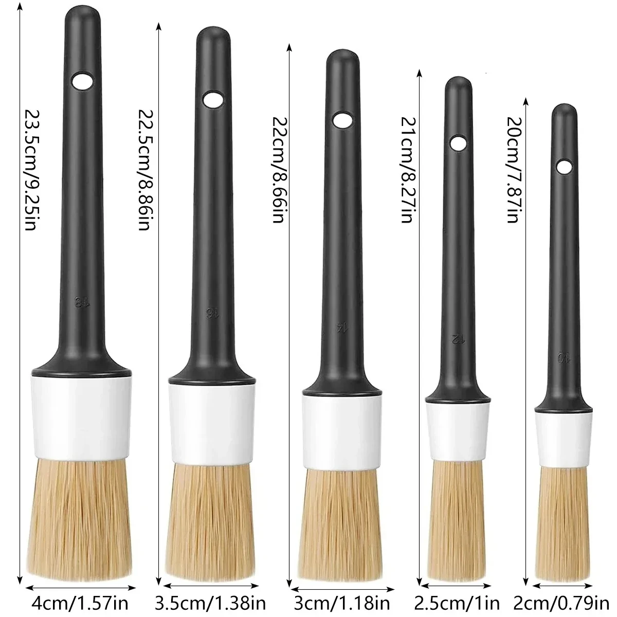 5PCS Cleaning Tools Auto Car Detailing Brush Set For Dirt Dust Cleaning Car Interior Wheels Dashboard Engine Air Vents Wash