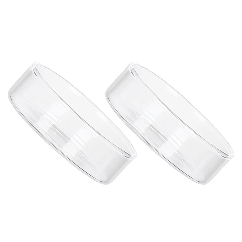 

2Pcs Mini Glass Fruit Plate Transparent Dessert Salad Dish Cake Plate Household Dinnerware Salad Serving Dish Dessert Plates