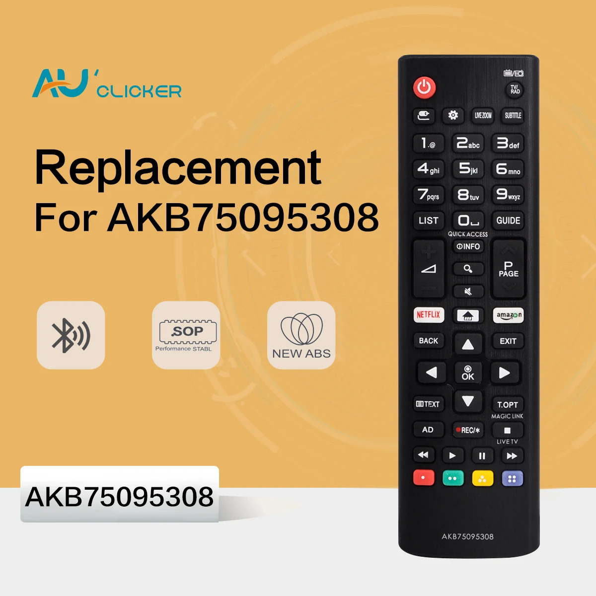 Universal Remote Control for LGTV  Models LCD LED 3D HDTV Smart TV AKB75095308 AKB75375604 AKB74915305