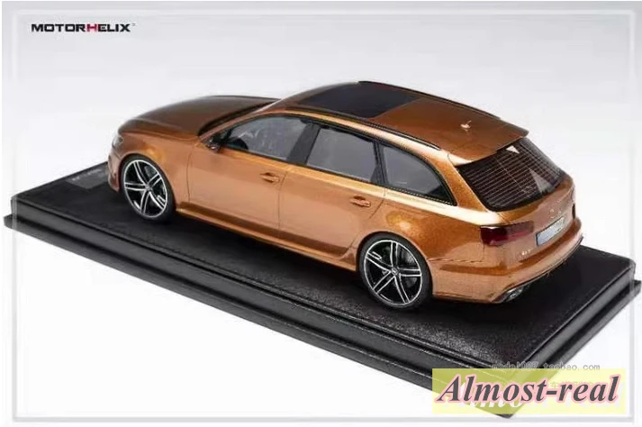 MOTORHELIX MH 1:18 For Audi RS6 Resin Diecast Model Car Display Ornaments Toys Boys Birthday Gifts Hobby Display Collection Gray