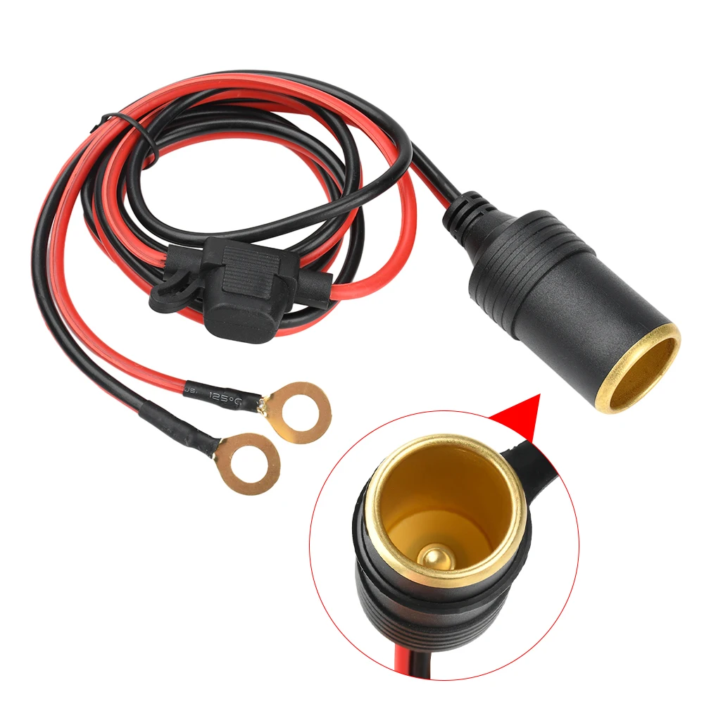 20A Auto-Zigarettenanzünder-Verlängerungskabel 12-24V 14AWG Reinkupferdraht mit Sicherung 30cm-3m für Fahrzeug, Wohnmobil, Marine – Detail 6