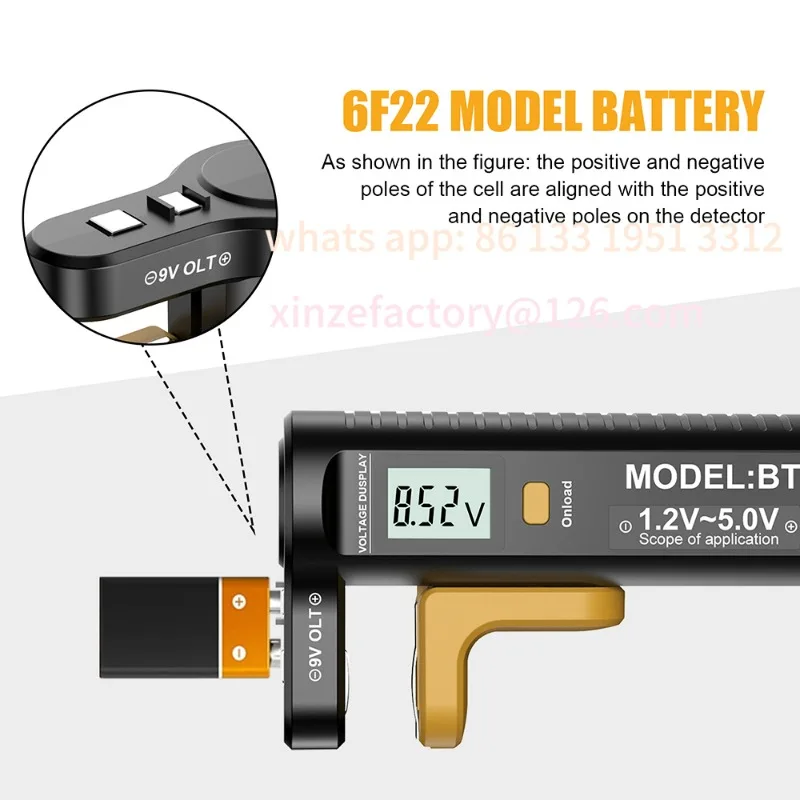 

Customizable Digital Battery Tester LCD Display Battery Voltage Tester Universal Battery Capacity Check For AA AAA 9V 1.5V Butto