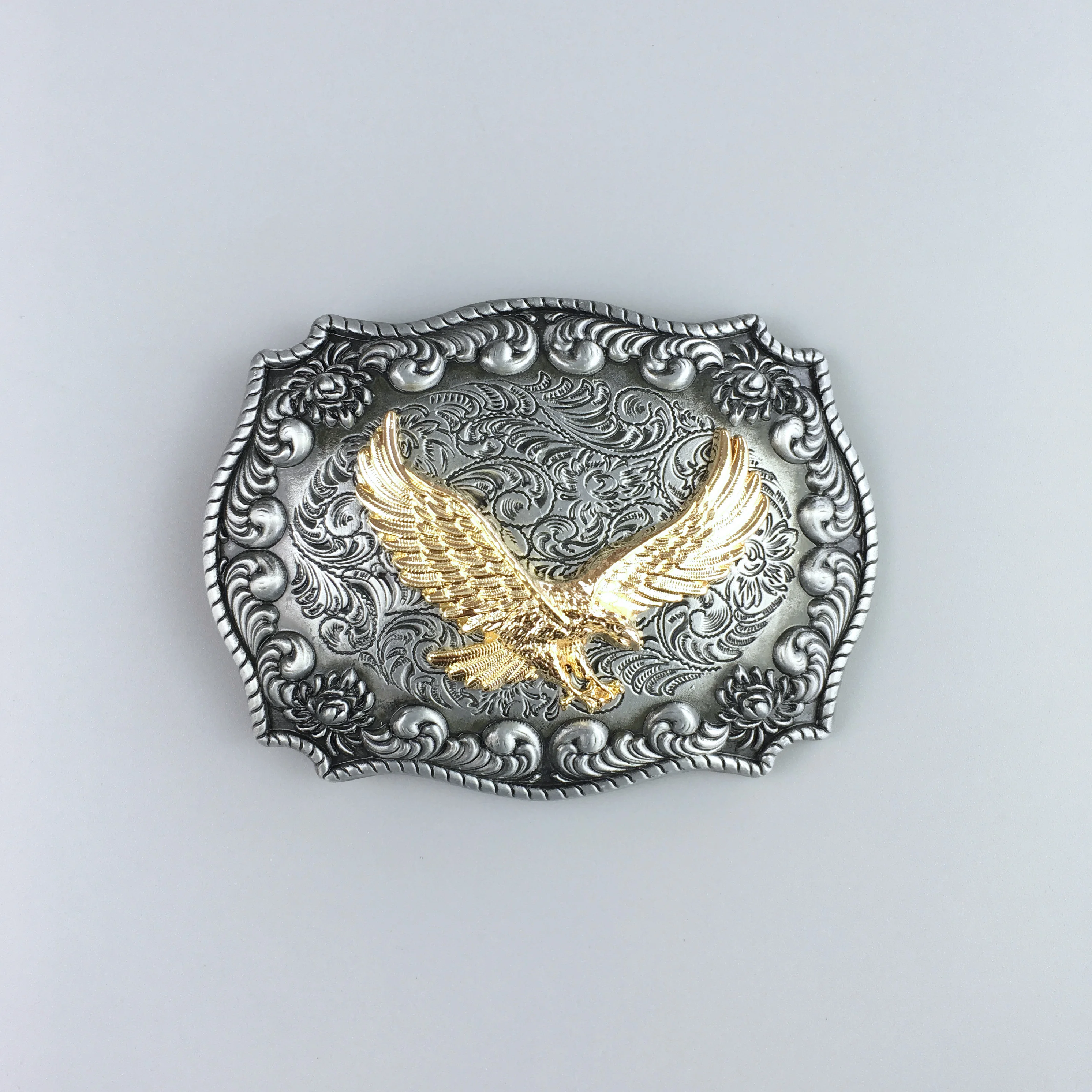 New Western Rodeo Fly Eagle Double Color Belt Buckle also Stock in US BUCKLE-WT128 Free Shipping