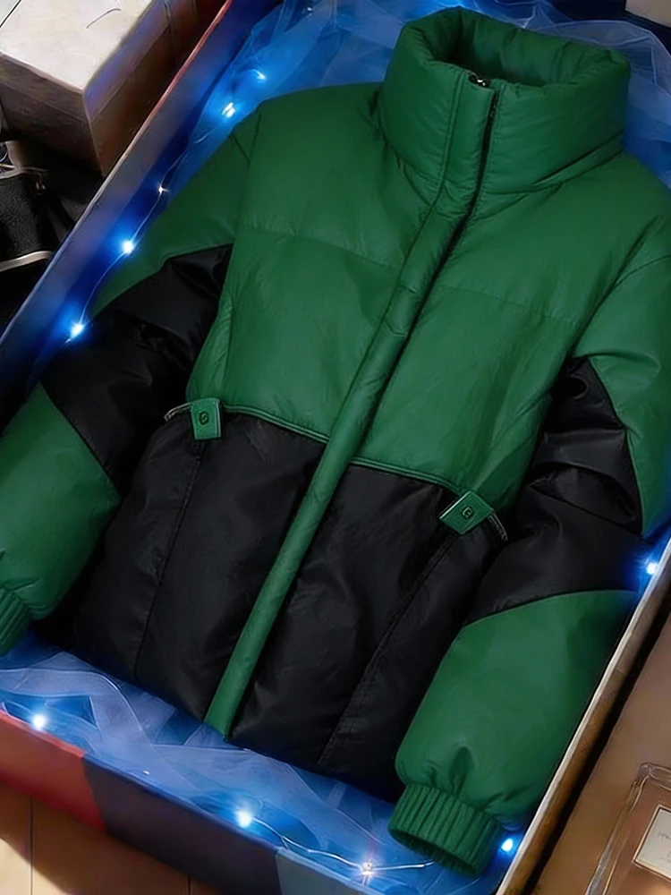 

Warm Fce Lined Thiened Long Sve down Cotton Jaet Women's Outerwear Sli Street Faion Winter Coat Commute Sle