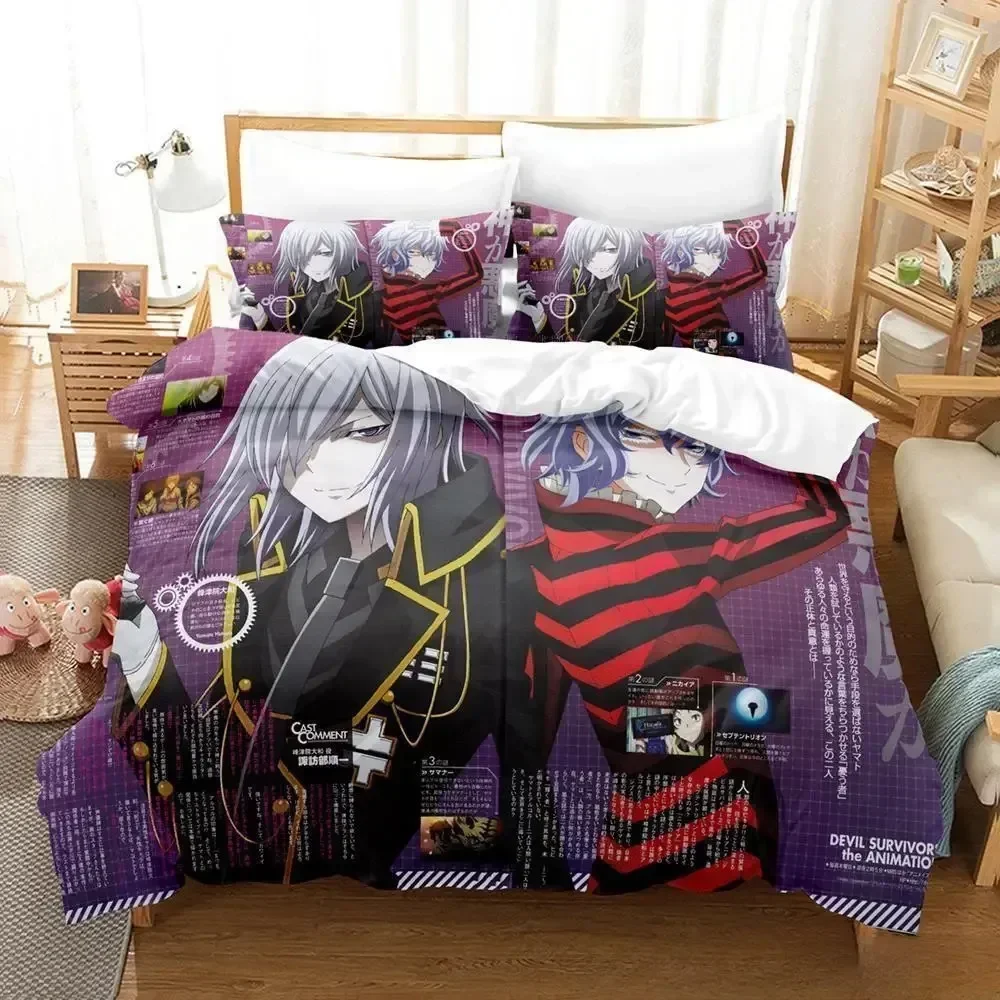 

Fashion 3D Print Anime Devil Survivor 2 Bedding Set Duvet Cover Sheet Printed Pillowcase Full Queen King Size Comforter Bedroom