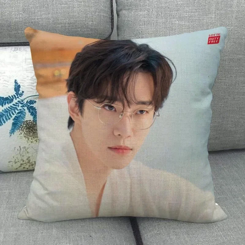 Kpop Lee Junho Pillowcase High Quality Home Textile Cotton Linen Fabric 45x45cm One Side Decoration Pillow Cover New WJY10.16