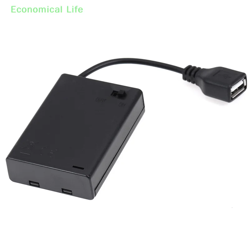 1Pcs 3*AA Battery Case With USB Port For Building Blocks LED Light Kit With Switch Safe And Durable 65x45x15mm