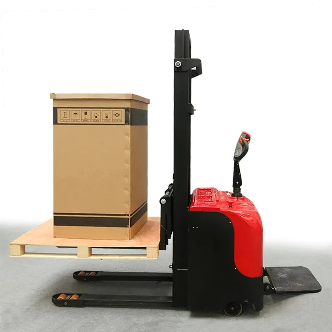 Worldwide Shipping Electric Pallet Stacker 1.5 Ton 2000 Kg Lifting Height Is Customizable Stacker Supermarket Electric Stacker