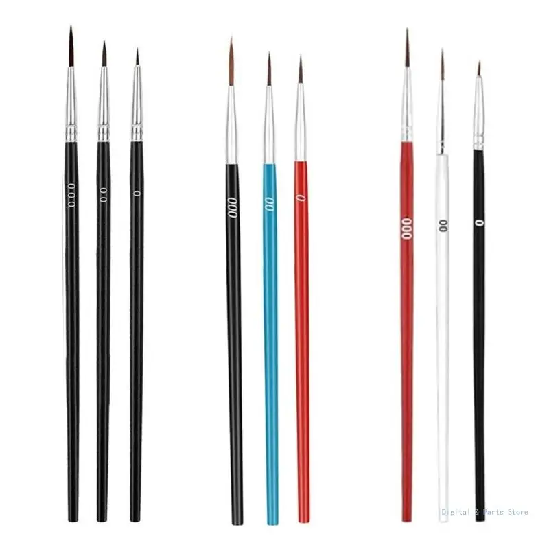 M17F 30 Pcs/Set Fine Paint Brush Set Tiny Detail Paint Brushes #0 #00 #000 for School