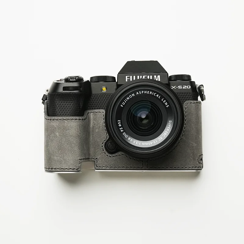 Mr.Stone XS20 camerabehuizing beschermhoes cover accessoires voor Fujifilm X-S20 camera handgemaakt echt leer