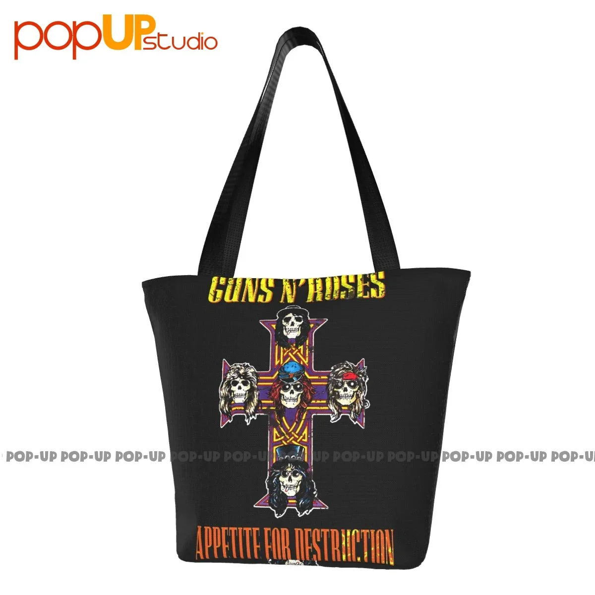 Amplified Guns N Roses Appetite Tour Ladies Handbags Convenient Shopping Bag Shoulder Bag