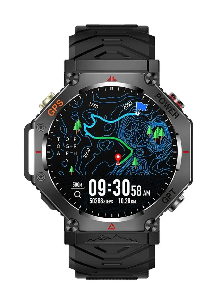 2026 T-Rex 3 Ultra Militair GPS Smart Watch voor heren 10ATM Waterdicht met ingebouwd dual-band GNSS-kompas Militaire sport Smartwa - afbeelding 2