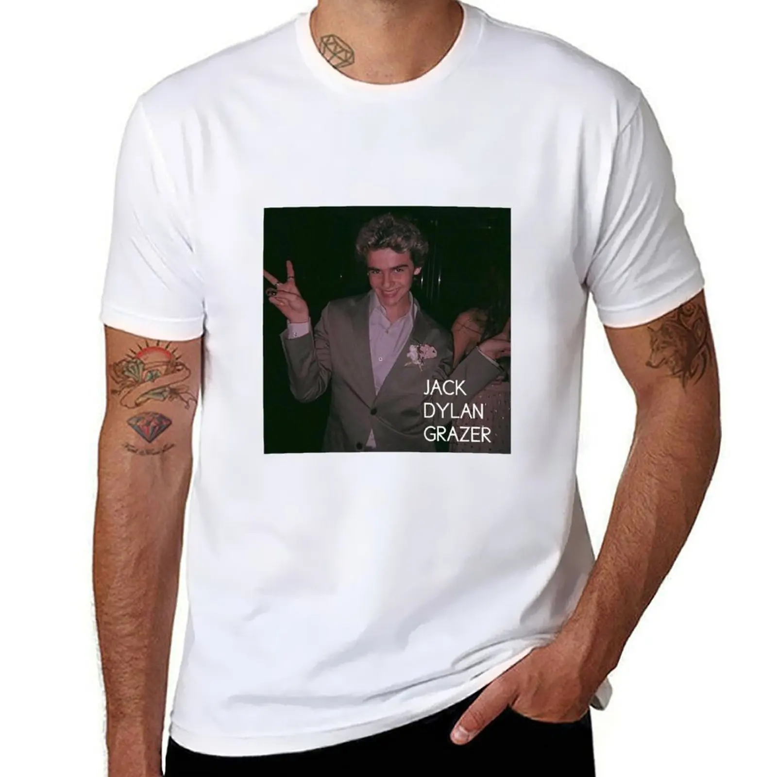 

jack dylan grazer T-Shirt man t shirt luxury black cotton t-shirt plain for man package T-Shirt