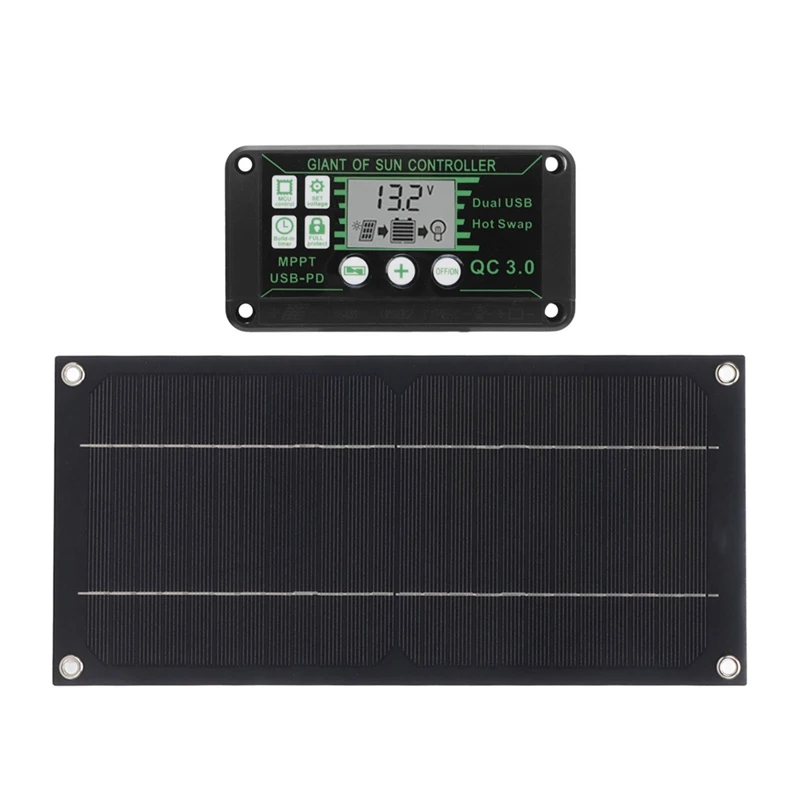 600W Solar Panel Kit with 100A Charge Controller Solar Charging for Outdoor RV Camping Boat Trailer System