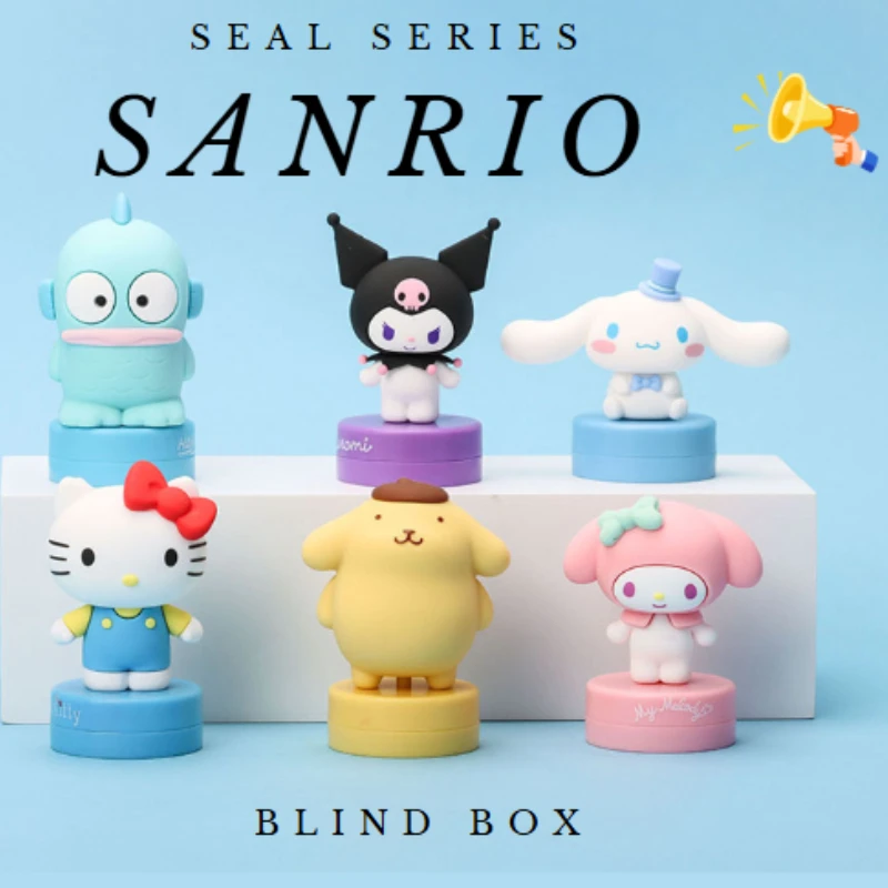 

10cm Sanrioi Family Kulomi Pudding Dog Seal Series Trendy Figure Toy Model Birthday Gift Boy and Girl Blind Box Children's Toys