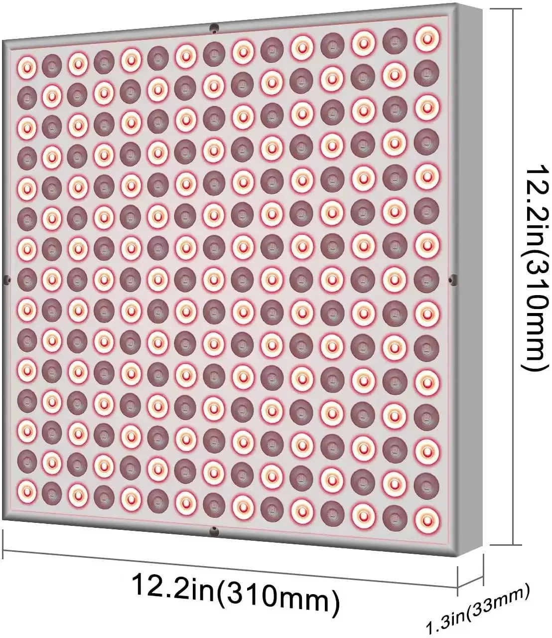 Pannello per terapia della luce a infrarossi rossa a LED per alleviare il dolore del viso e del corpo delle articolazioni dei muscoli, dispositivo per terapia della luce a infrarossi da 45 W, 660 nm 850 nm