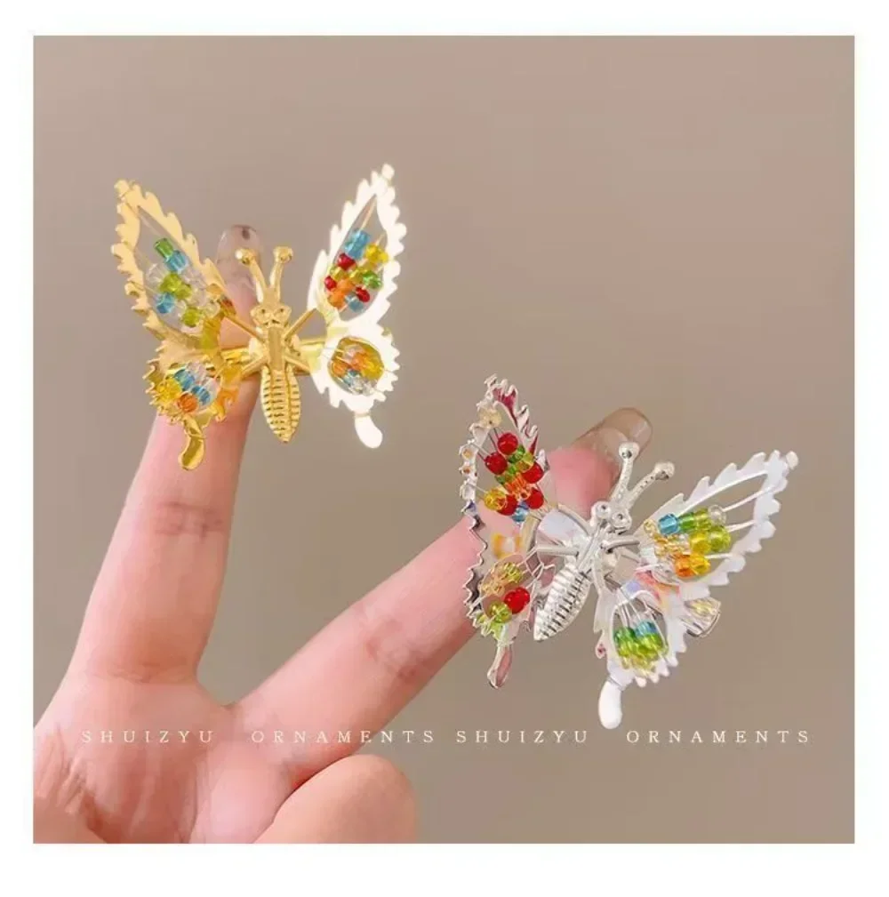 4pcs set Inciting Wings Butterfly Hair Accessories Metal Sparkling Hair Clips Decoration Hair Accessories for Children