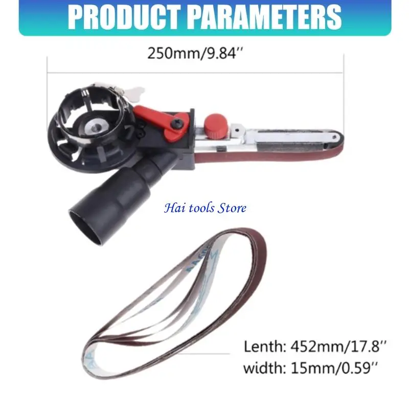 X37E 6-Gang-einstellbarer Akku-Bandschleifer, 300-W-Motor und Edelstahlkonstruktion, für beengte Bereiche – Detail 6