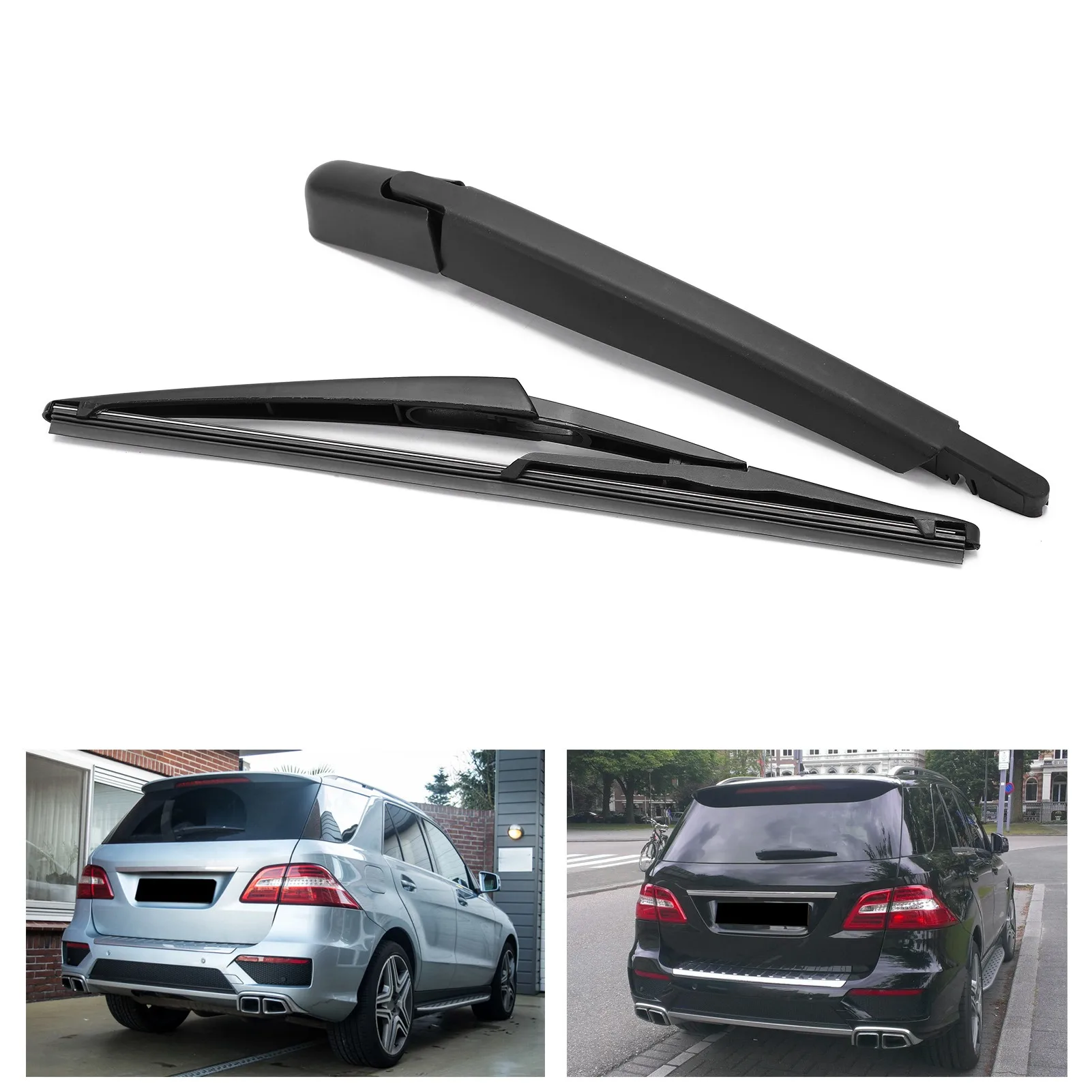 1648200744 Rear Wiper Blade Rear Windshield Wiper Arm Blade A1648200744 Replacement for Mercedes‑ W166 W164 ML350 ML500