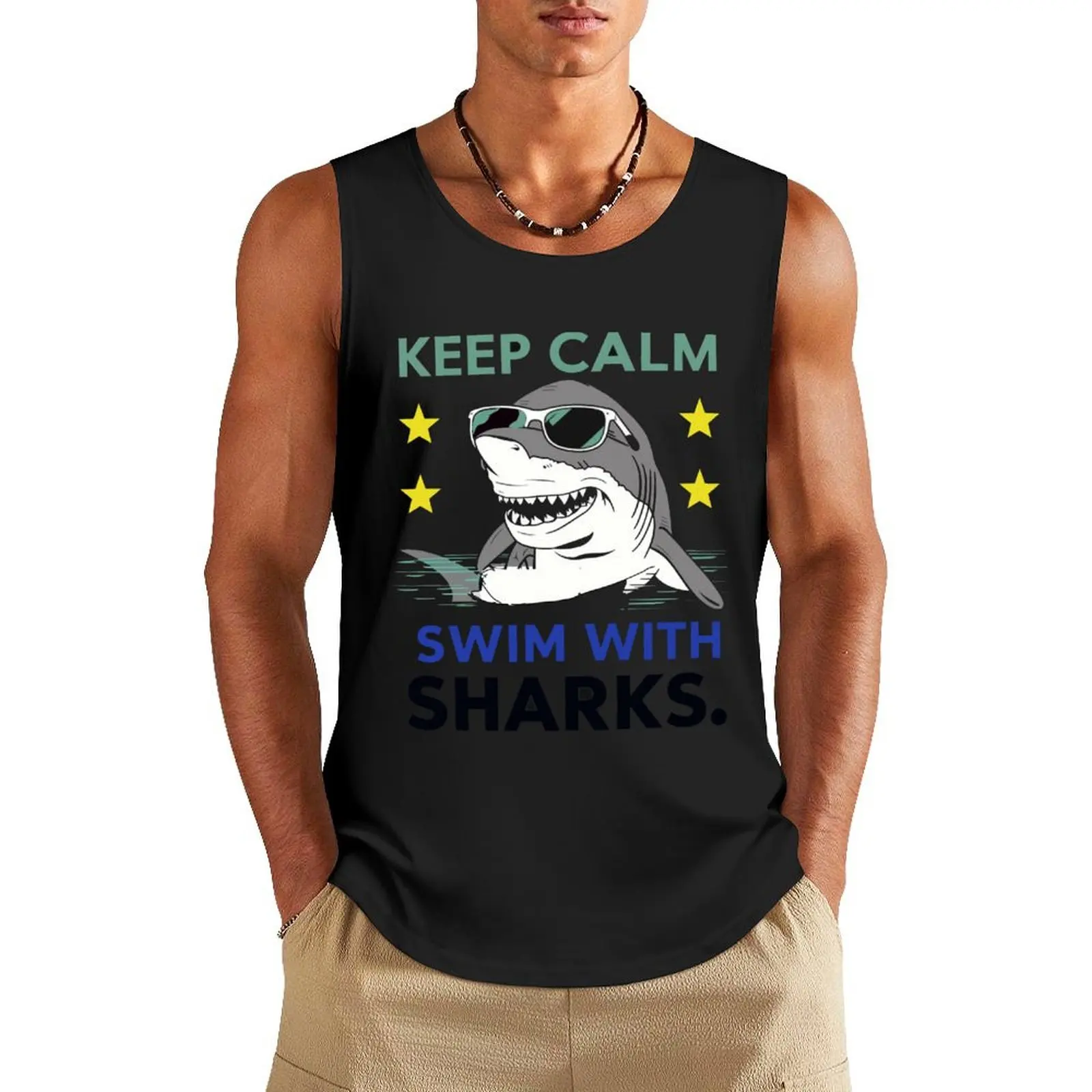 

shark Tank Top bodybuilding men t-shirts for Men's gym Top summer