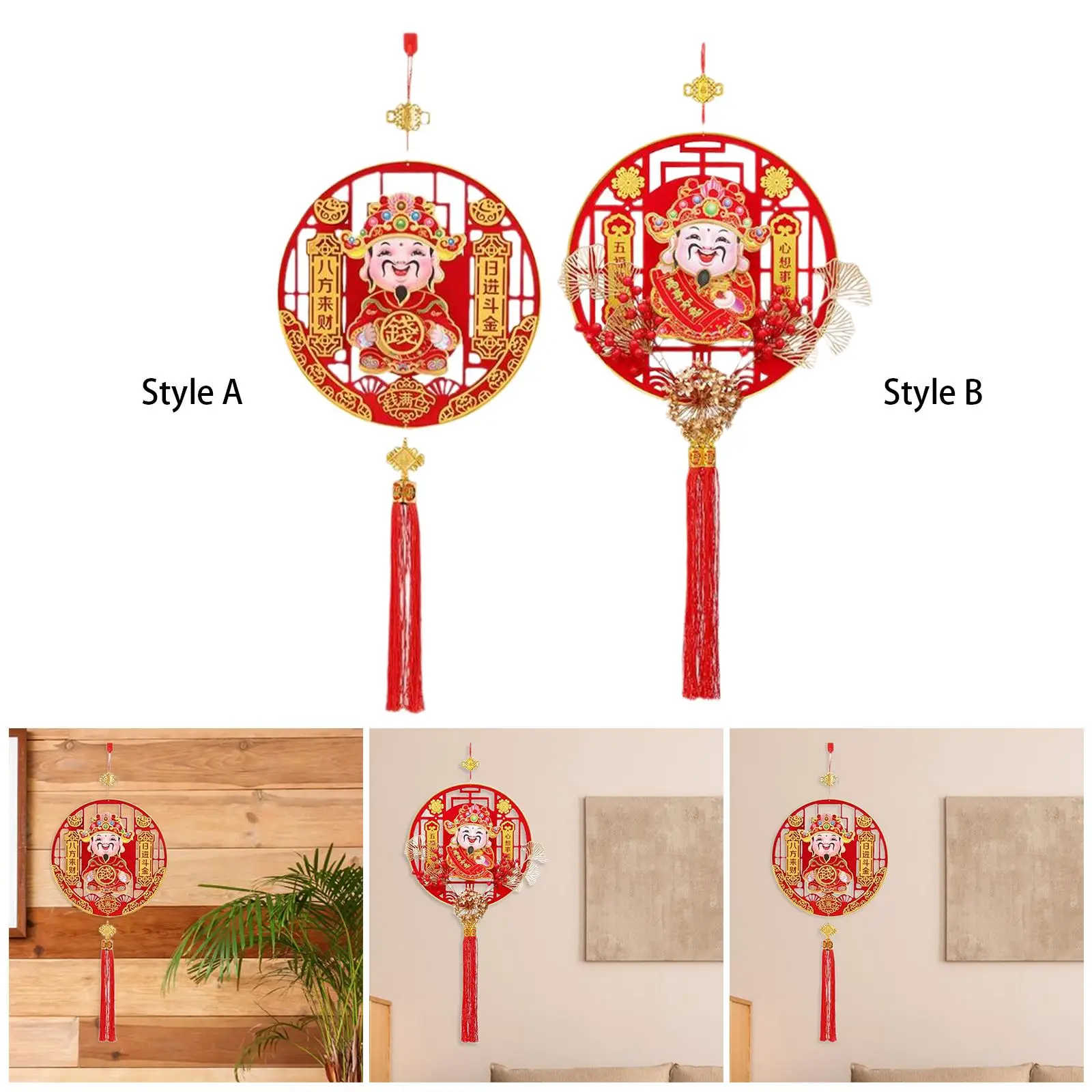 السنة الصينية الجديدة نعمة معلقة الديكور 2025 السنة القمرية سهلة معلقة عطلة ديكور الأحمر كاي شين زخرفة للمنزل مكتب #1