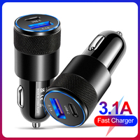 new New 3.1A USB+PD metal car charger FOR BMW X7 X6 X5 X4 X3 X1 E46 E90 E60 F10 F30 E39 E36 F20