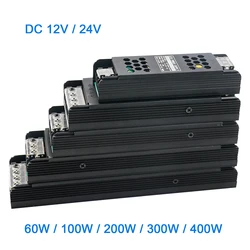 変圧器60w 100w 200w 300w 400w 500w,超薄型LEDライト変換器,電源12v 24v