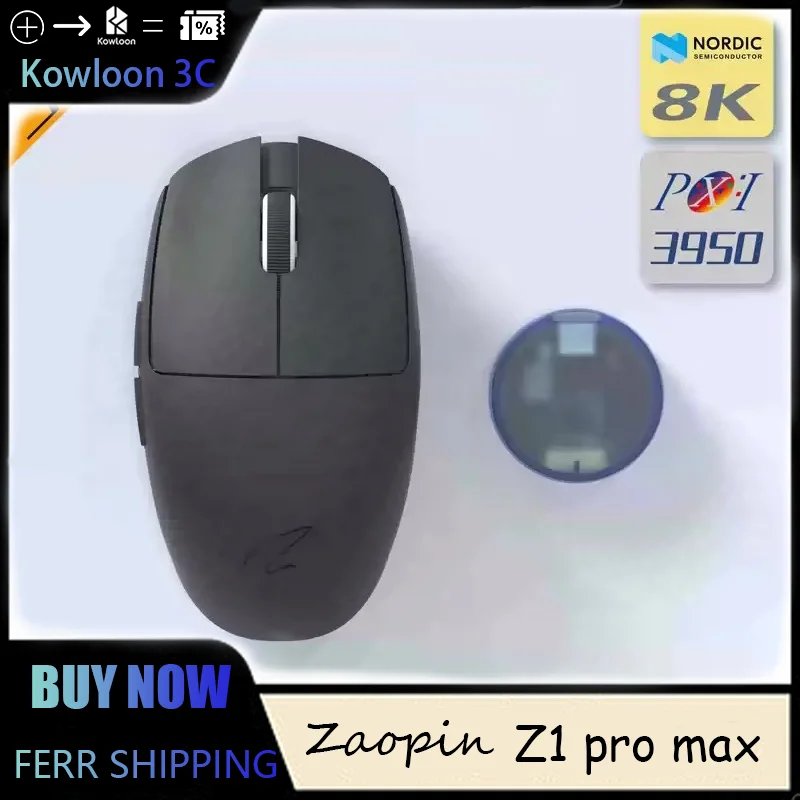 ZAOPIN Z1 PRO MAX Gaming Mouse PAW3950  Tri-Mode Wireless Bluetooth 8K 26000DPI 650IPS Lightweight 53g Small Medium Hands Laptop