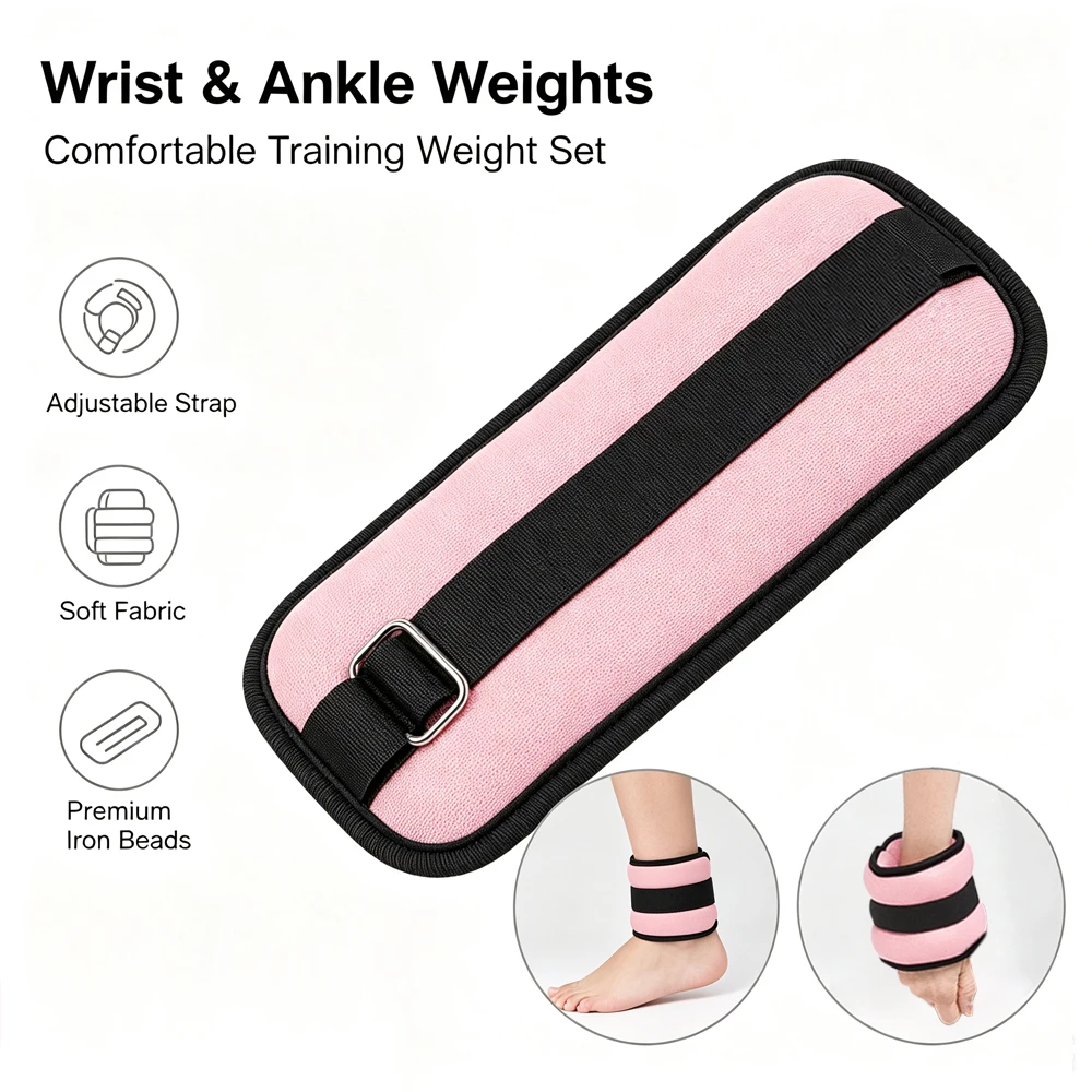 Yoga Sandbag Weight - Ankle Weights with Secure Lock Straps,