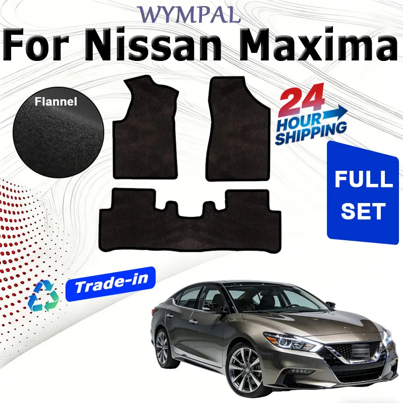 

Фланелевые автомобильные коврики для Nissan Maxima A36 2016-2023 (2017, 2018), противоскользящие накладки на пол, покрытие для ковровых покрытий, автоаксессуары