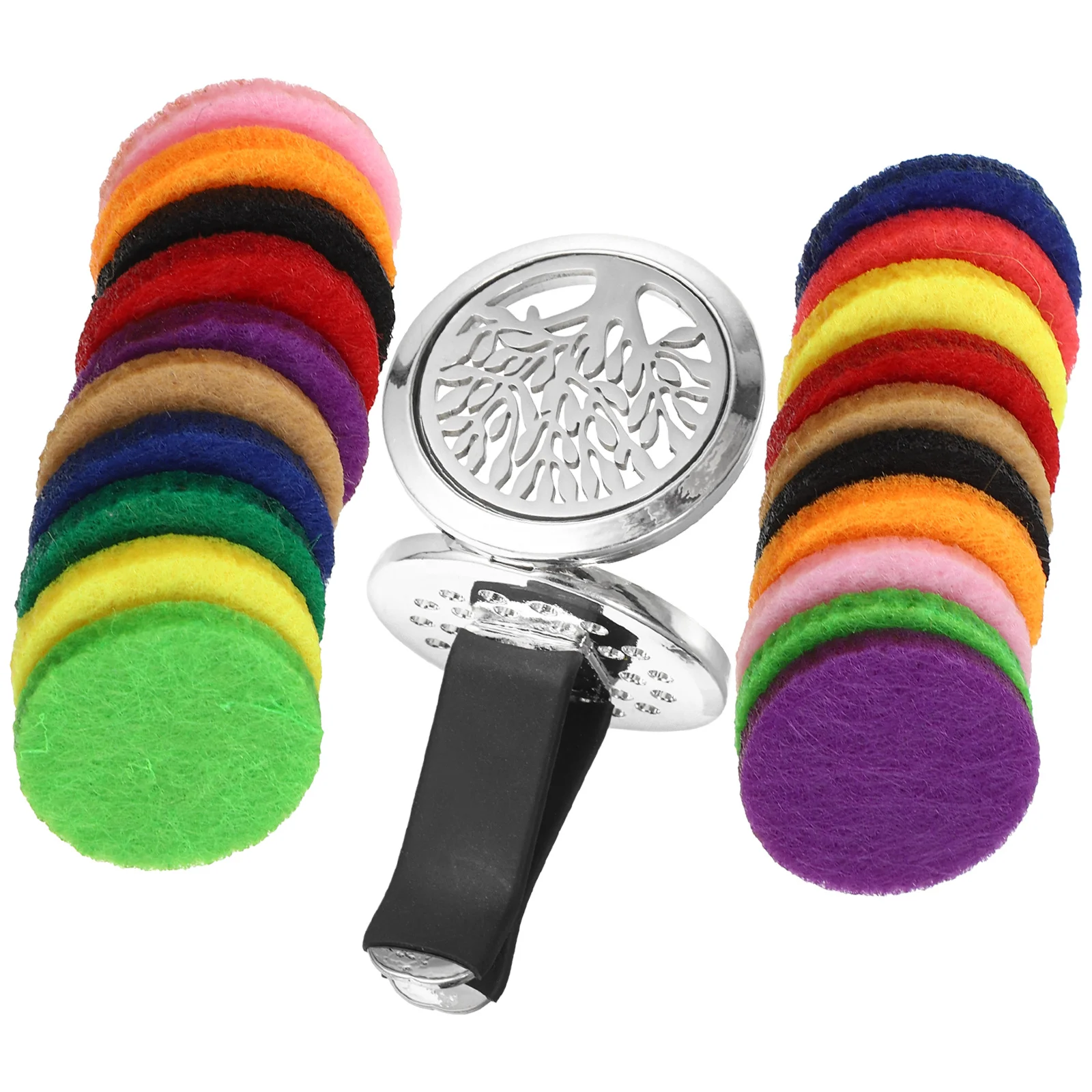 

1Set Car Aromatherapy Clip Stainless Steel Air Vent Diffuser Clip for Auto Essential Oil Refillable Pads Car Air Vent