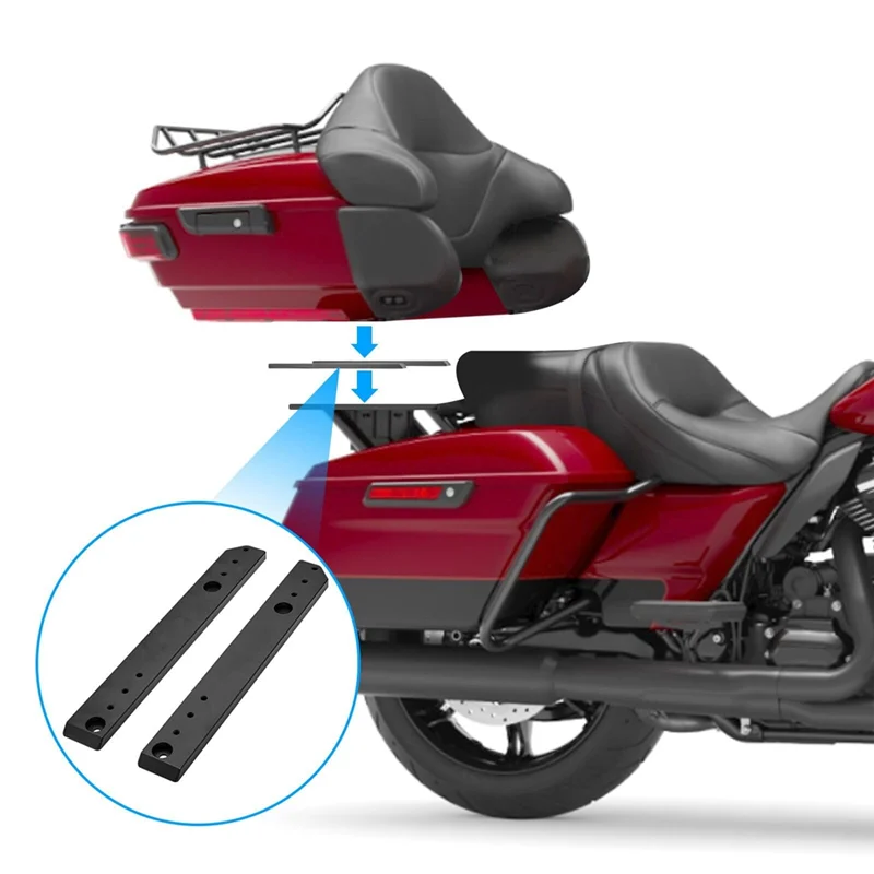 Prominent Adjustable 1-3Inch Tour-Pak Relocator Kit Mount Extend Plate Trunk Rack For Road King Street Glide 2014-2024