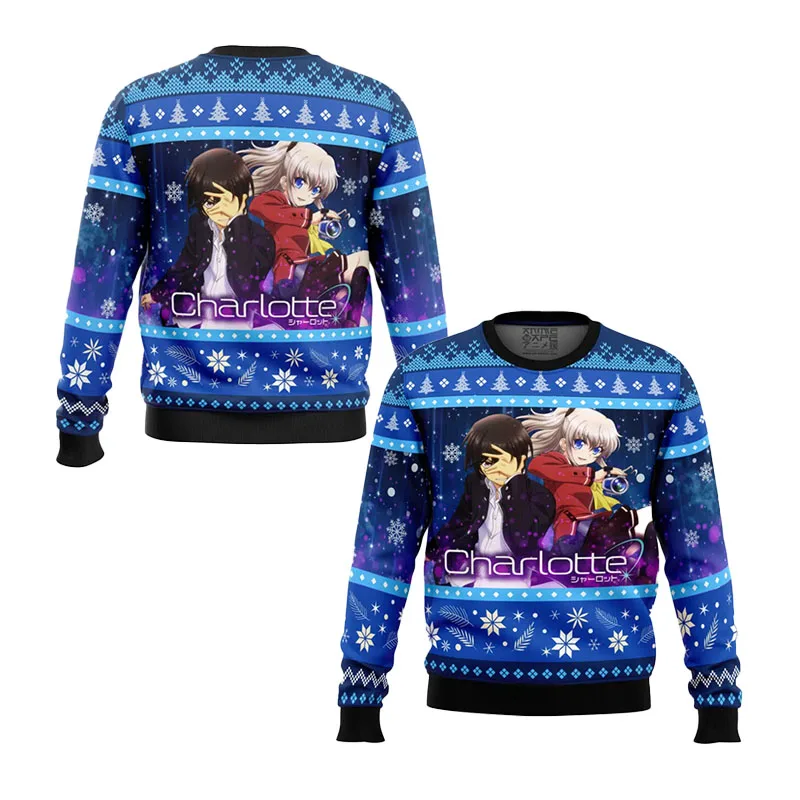 O suéter feio de Natal da Charlotte é simples, moderno, colorido, macio e justo, adequado para noites de filmes de Natal